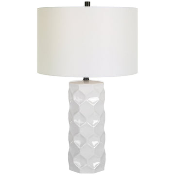 Uttermost Honeycomb White Table Lamp