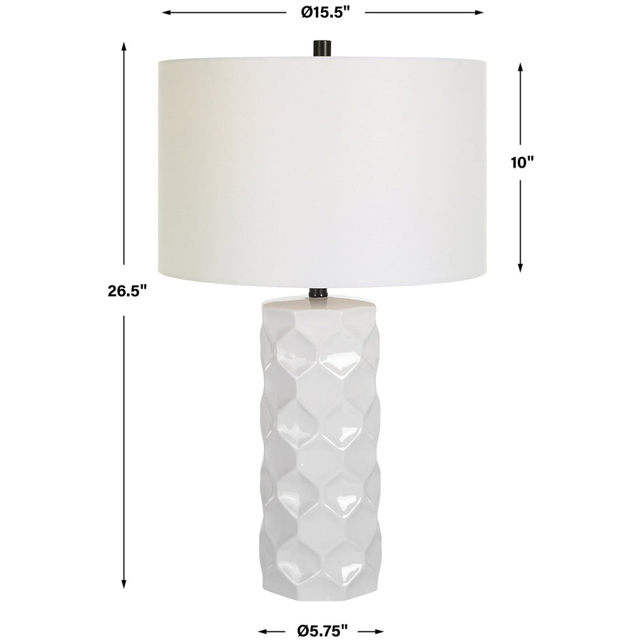 Uttermost Honeycomb White Table Lamp