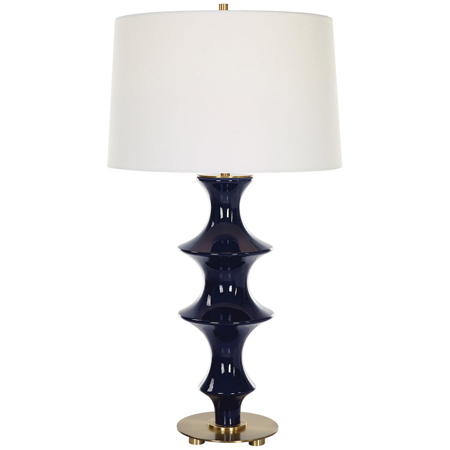 Uttermost Coil Sculpted Blue Table Lamp