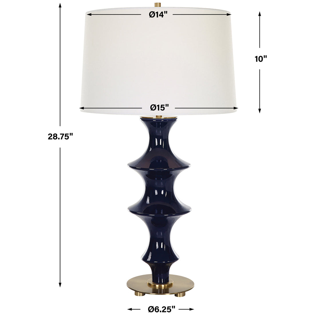 Uttermost Coil Sculpted Blue Table Lamp