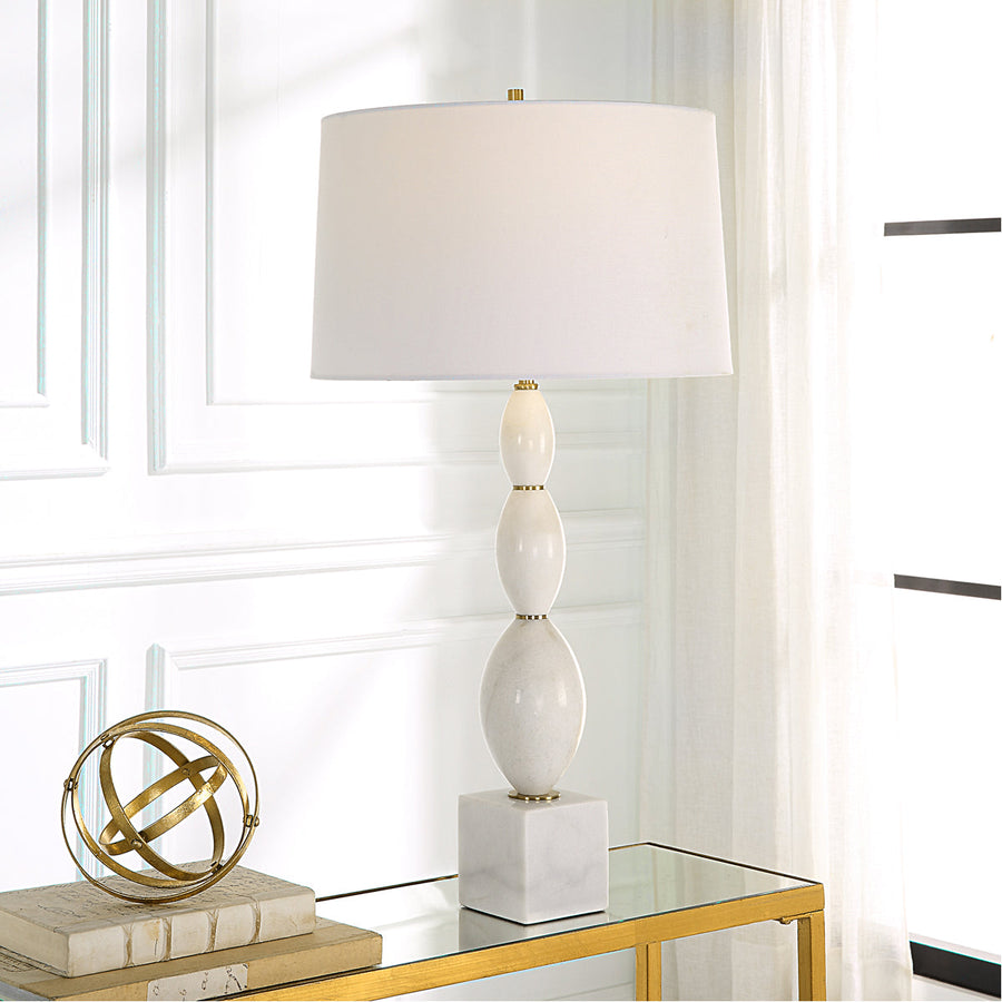 Uttermost Regalia White Marble Table Lamp