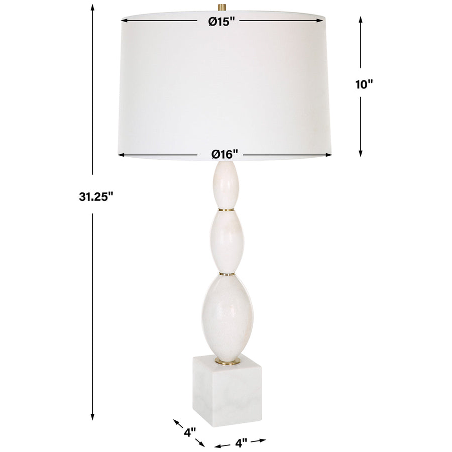 Uttermost Regalia White Marble Table Lamp