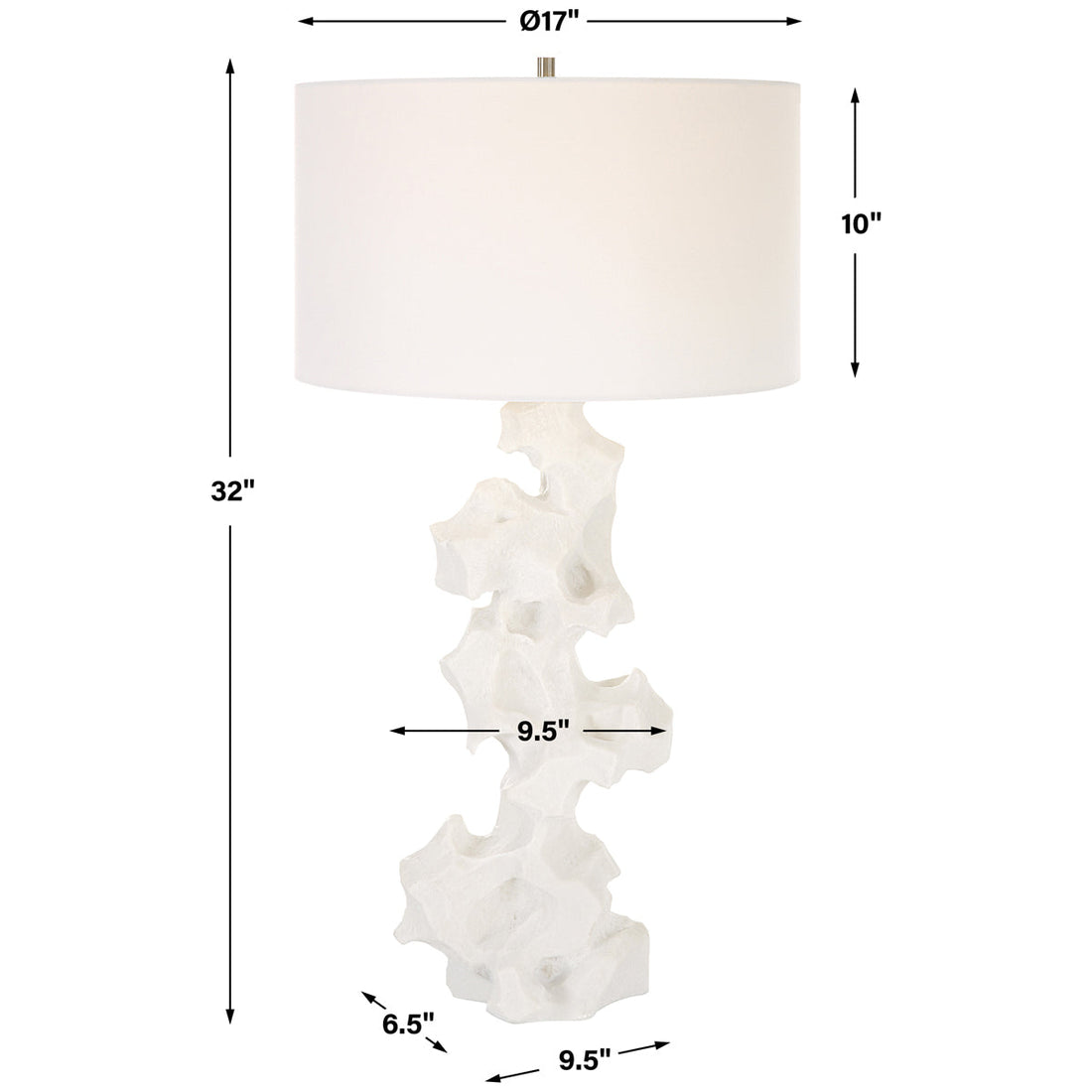 Uttermost Remnant White Marble Table Lamp