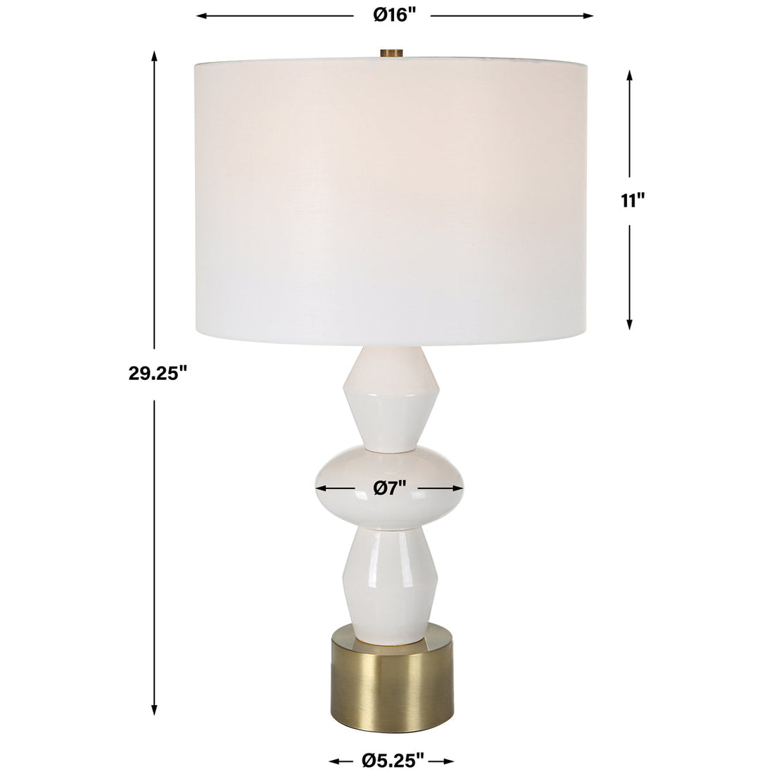 Uttermost Architect White Table Lamp