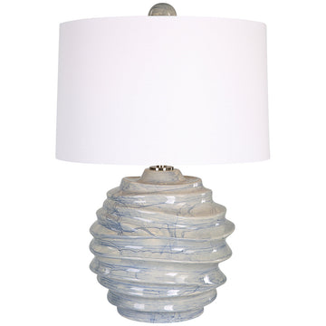 Uttermost Waves Blue and White Accent Lamp