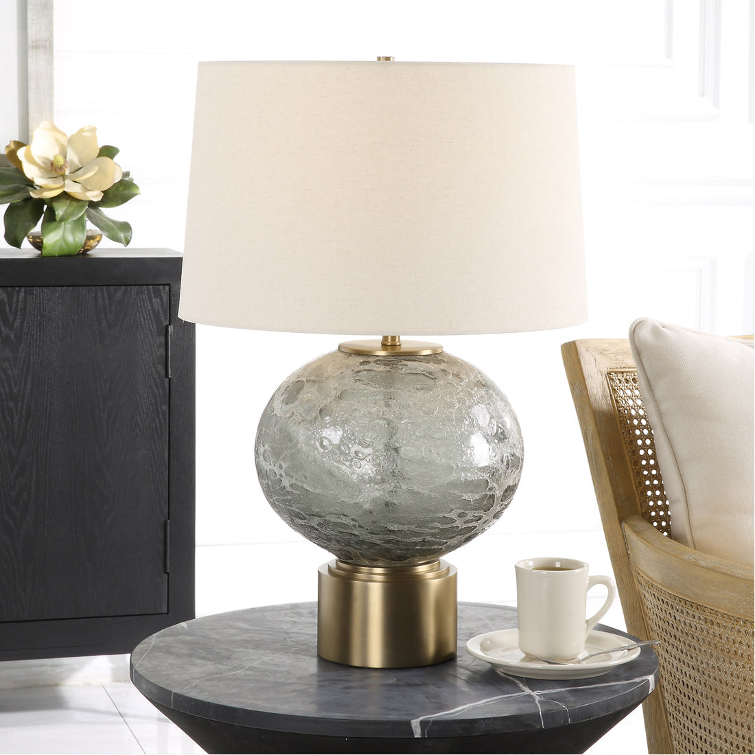 Uttermost Lunia Gray Glass Table Lamp