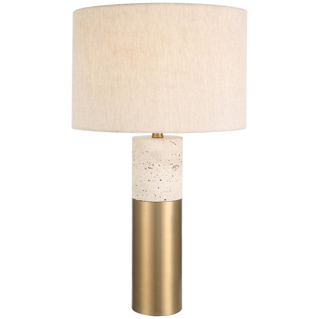 Uttermost Gravitas Elegant Brass and Stone Lamp