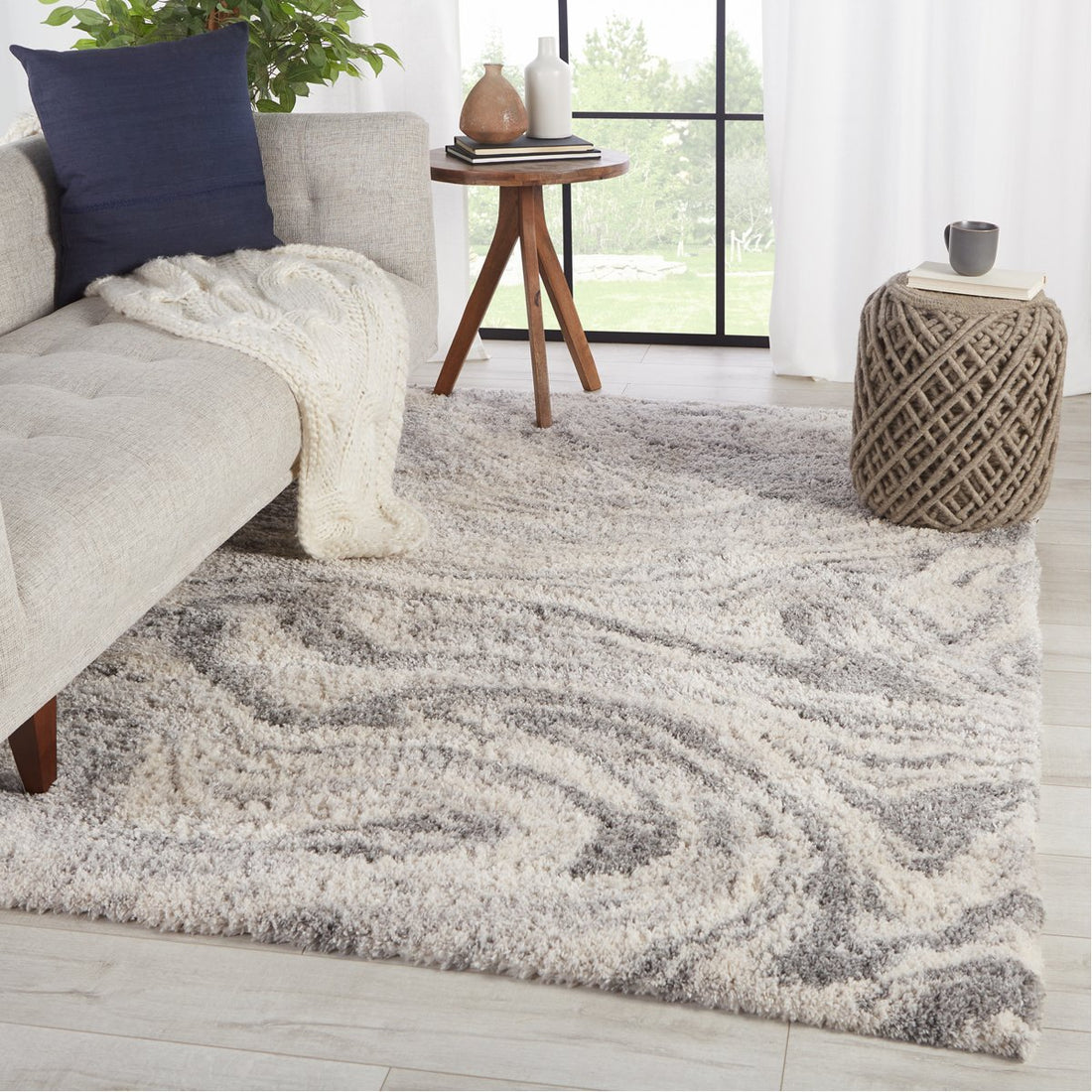 Jaipur Lyra Crescendo Abstract Gray Ivory LYR06 Rug