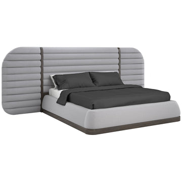 Caracole La Moda Upholstered Panel Bed with Wing Panels