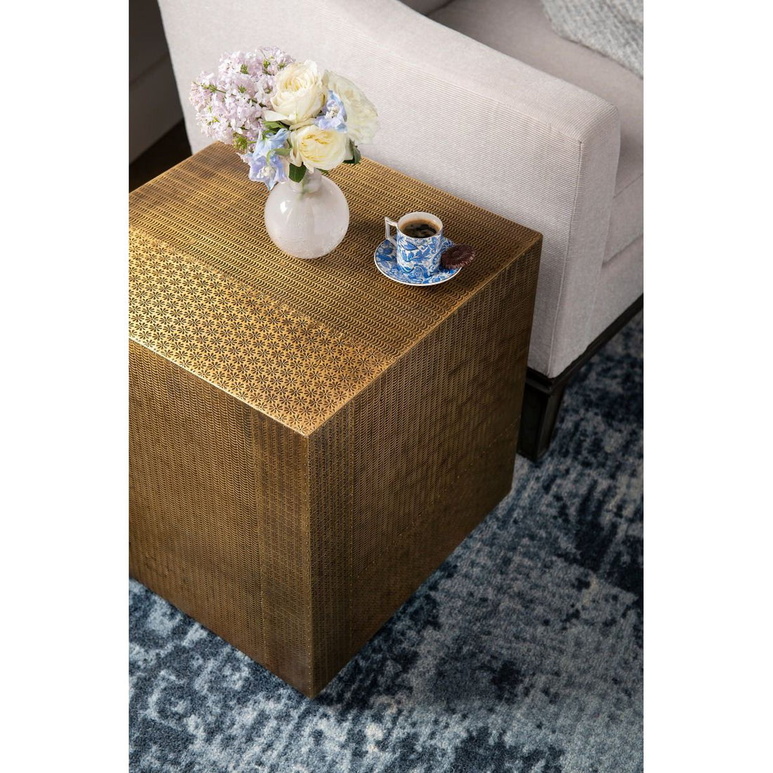 Villa & House Majorel Side Table - Antique Brass