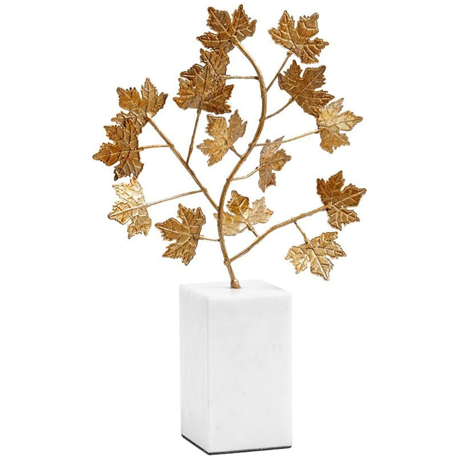 Villa & House Maple Branch Statue, Gold