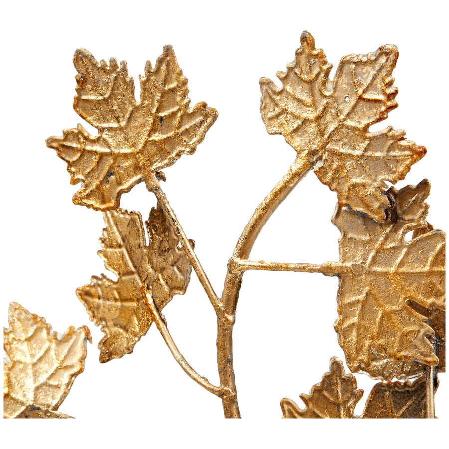 Villa & House Maple Branch Statue, Gold