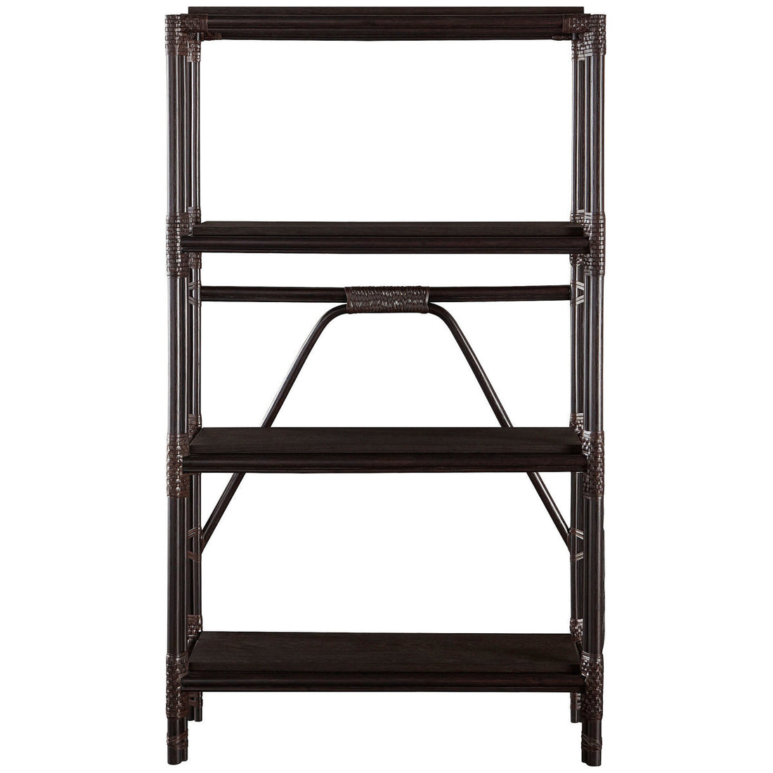 Baker Furniture Lattice Etagere with Oak Shelves MCA1595