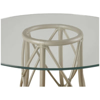 Baker Furniture Gondola 48" Round Dining Table MCA3034, Salt Metallic