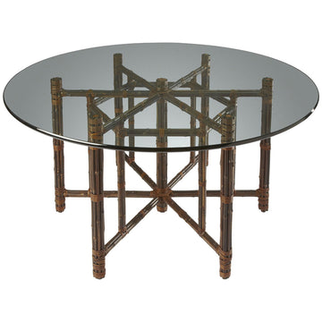 Baker Furniture Hexagonal Dining Table in Black Bamboo MCBA17