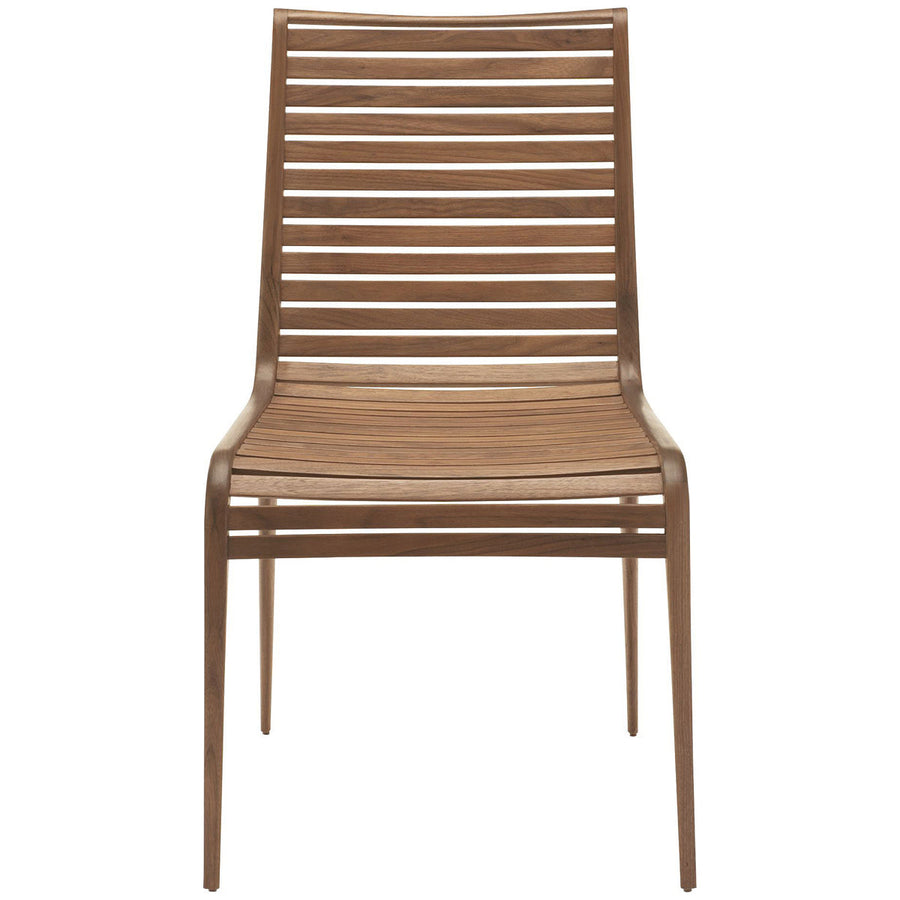 Baker Furniture Slatted Walnut Chair MCM411