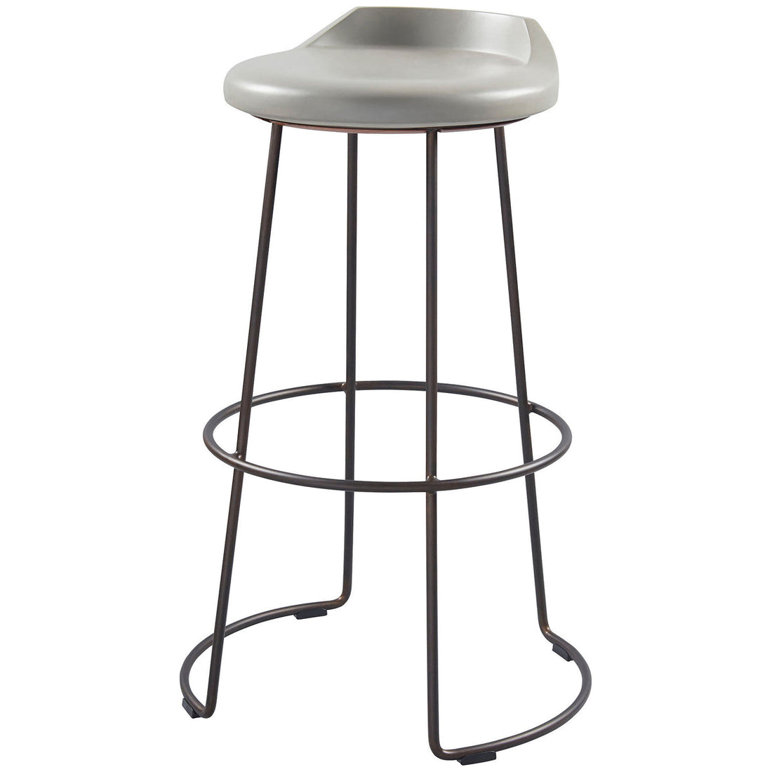 Baker Furniture Swivel Barstool with Concrete Seat MCO408T