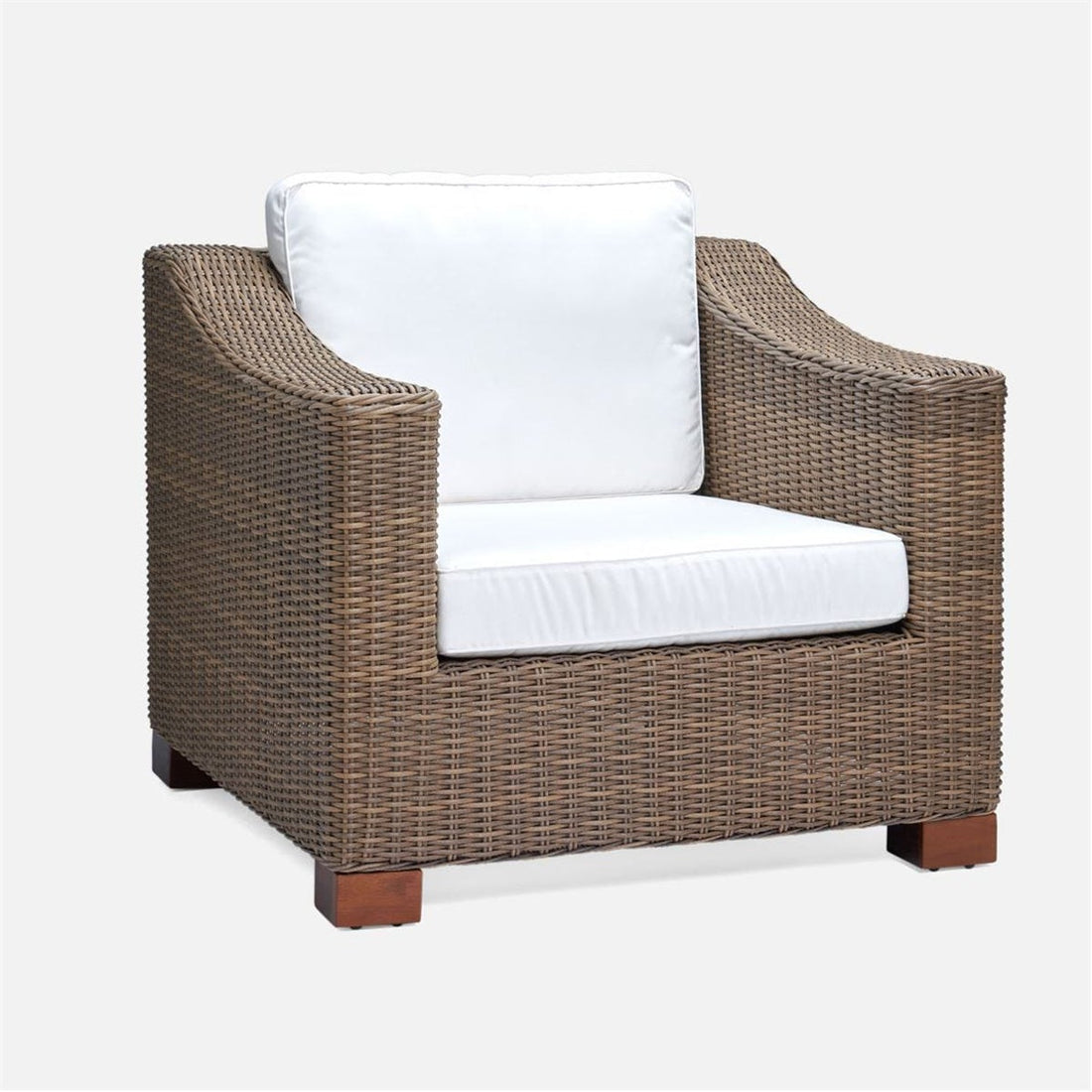 Made Goods Marina Faux Wicker Outdoor Lounge Chair in Alsek Fabric