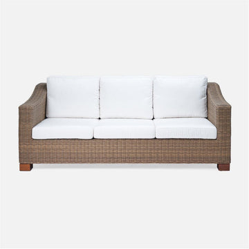 Made Goods Marina Faux Wicker Sofa in Alsek Fabric