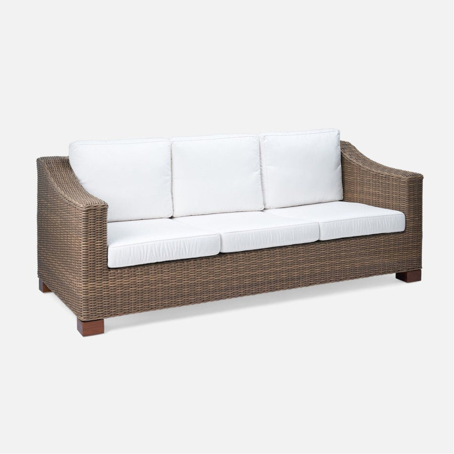 Made Goods Marina Faux Wicker Sofa in Alsek Fabric