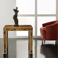 Modern History Brice End Table - Emerald Penshell