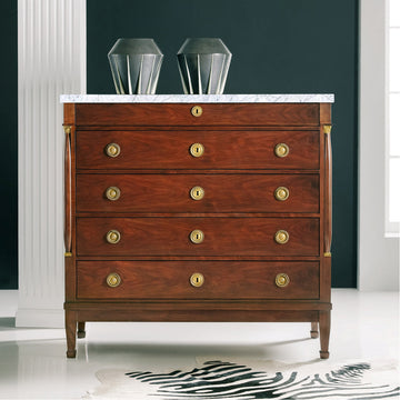 Modern History Walnut Chest with Columns