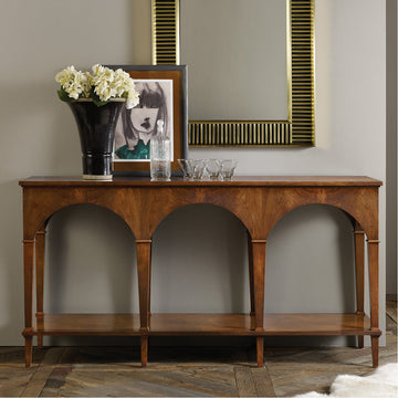 Modern History Triple Classical Console Table with Shelf