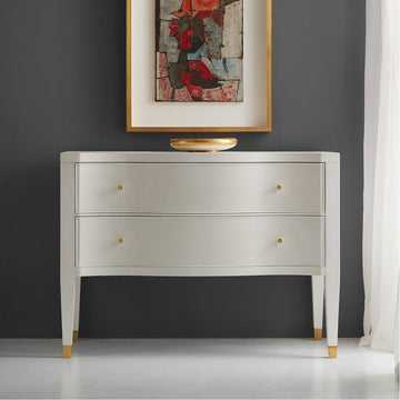 Modern History Serpentine Chest - White Linen