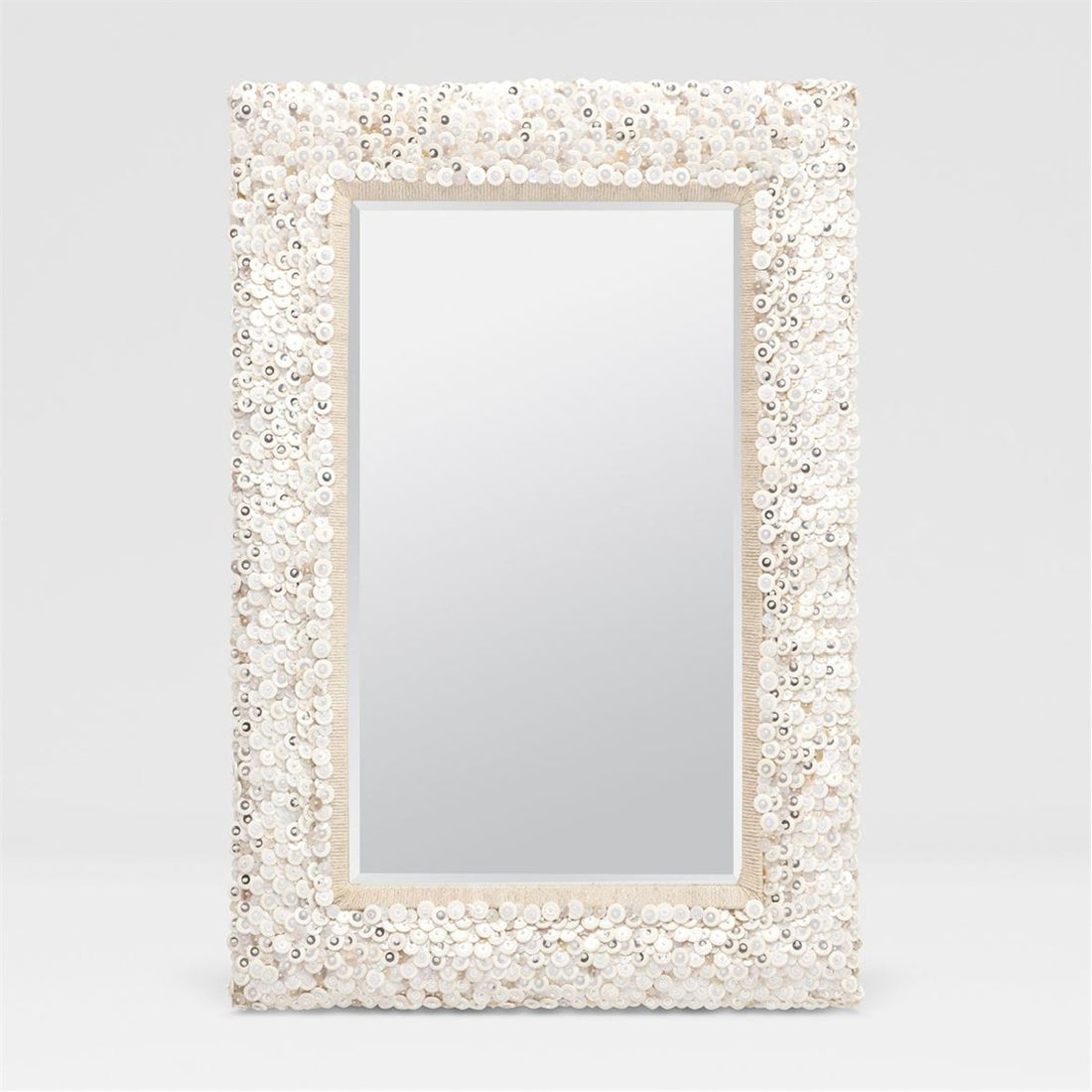 Made Goods Abigail Beige Mix Coco Beads Mirror