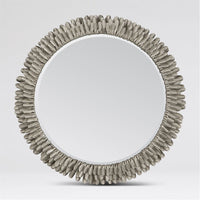 Made Goods Adem Leaves Silver Metal Mirror