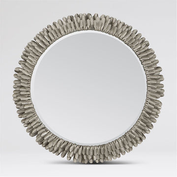 Made Goods Adem Leaves Silver Metal Mirror