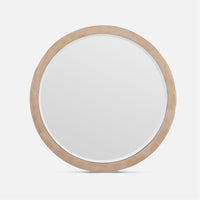 Made Goods Albert Classic Round Mirror in Beige Crystal Stone