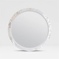 Made Goods Albert Classic Round Mirror in Shell