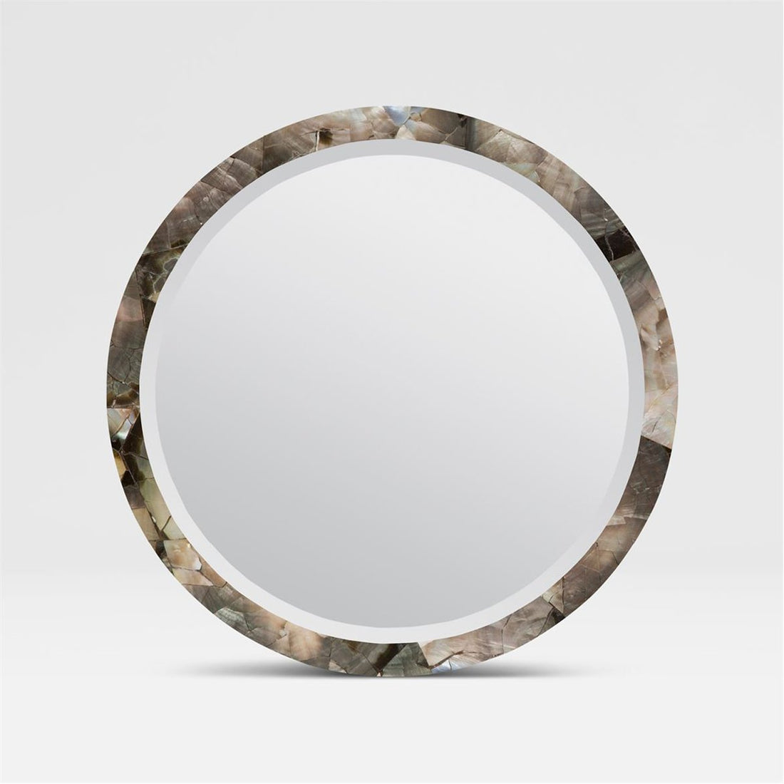 Made Goods Albert Classic Round Mirror in Shell