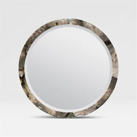 Made Goods Albert Classic Round Mirror in Shell