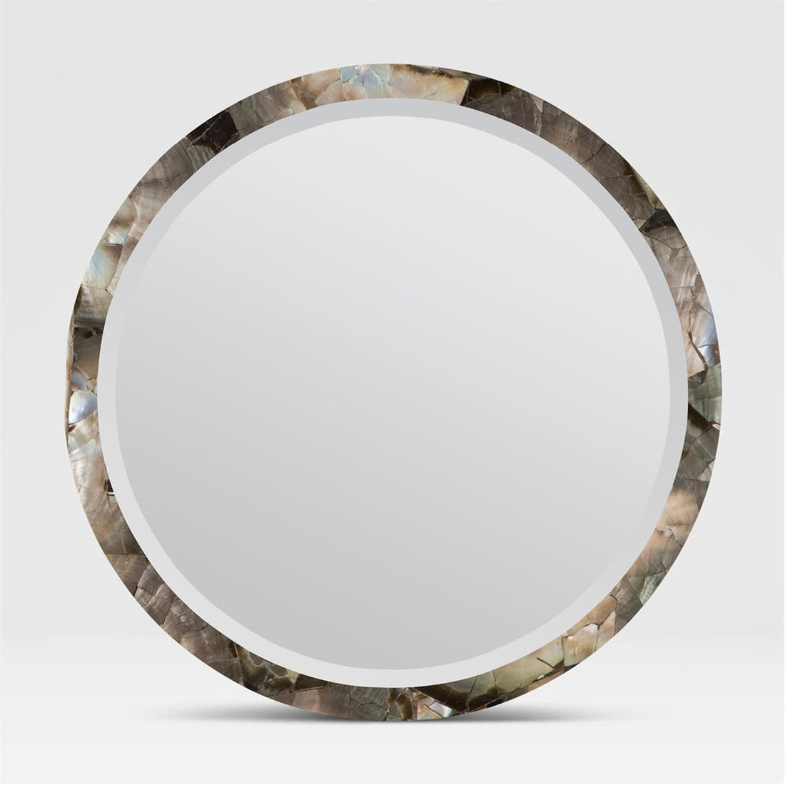 Made Goods Albert Classic Round Mirror in Shell