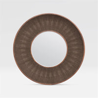 Made Goods Armond Round Realistic Faux Shagreen Mirror in Veneer