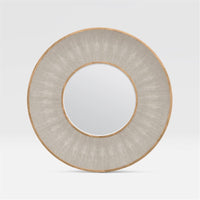 Made Goods Armond Round Realistic Faux Shagreen Mirror in Veneer