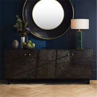 Made Goods Armond Round Realistic Faux Shagreen Mirror