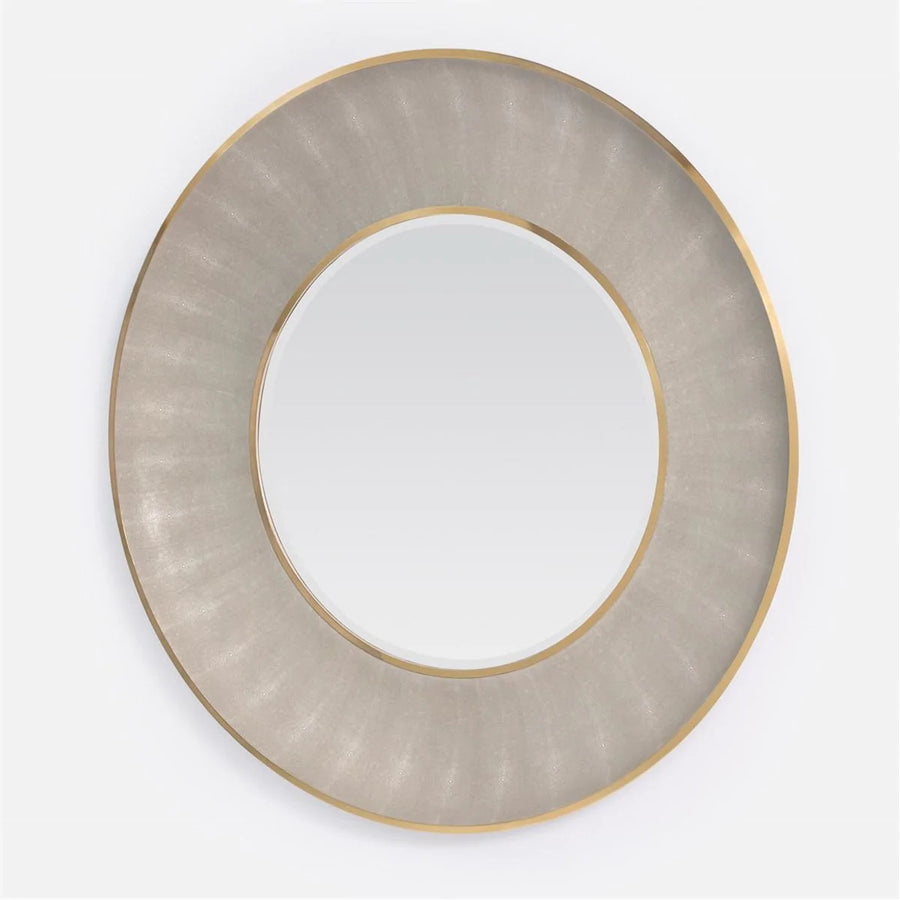 Made Goods Armond Round Realistic Faux Shagreen Mirror