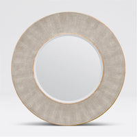 Made Goods Armond Round Realistic Faux Shagreen Mirror in Veneer