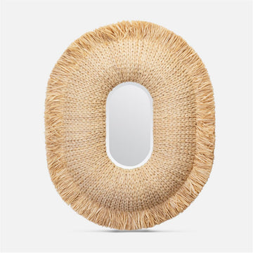 Made Goods Casey Raffia Fringe Mirror