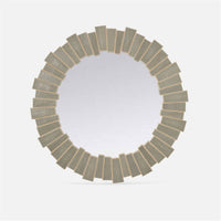 Made Goods Claude Round Realistic Faux Shagreen Mirror