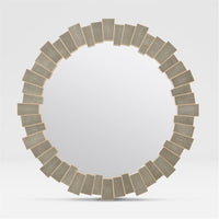 Made Goods Claude Round Realistic Faux Shagreen Mirror