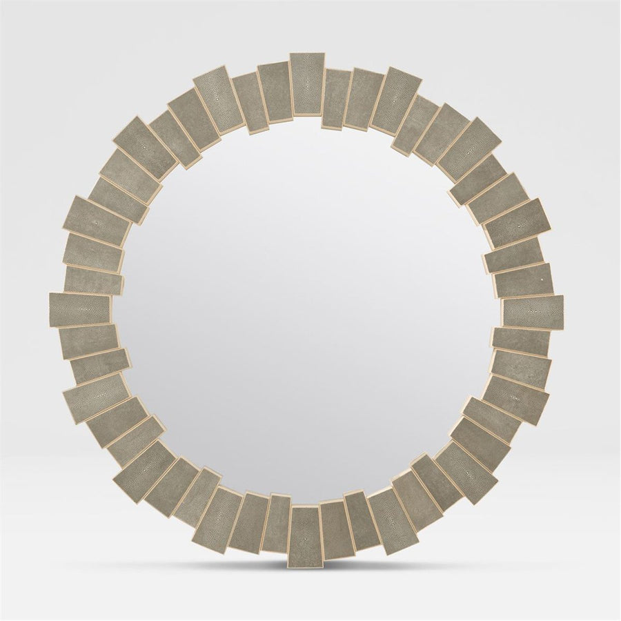 Made Goods Claude Round Realistic Faux Shagreen Mirror