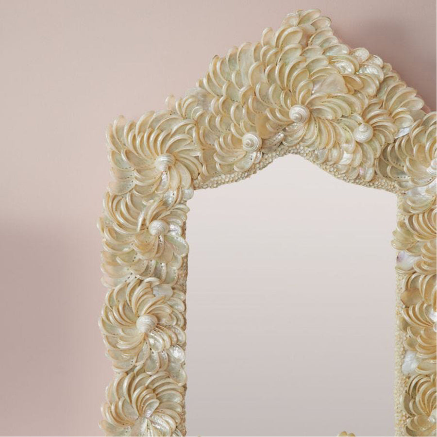 Made Goods Dahlia Abalone Shell Mirror