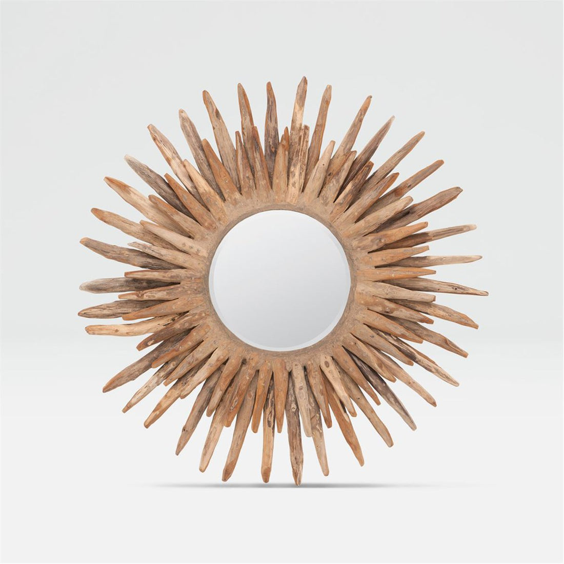 Made Goods Donatella Round Wood Rays Mirror