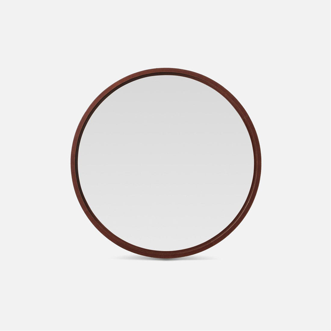 Made Goods Duncan Round Leather Mirror