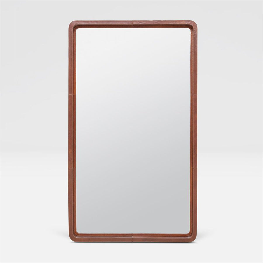 Made Goods Duncan Tobacco Full-Grain Leather Mirror