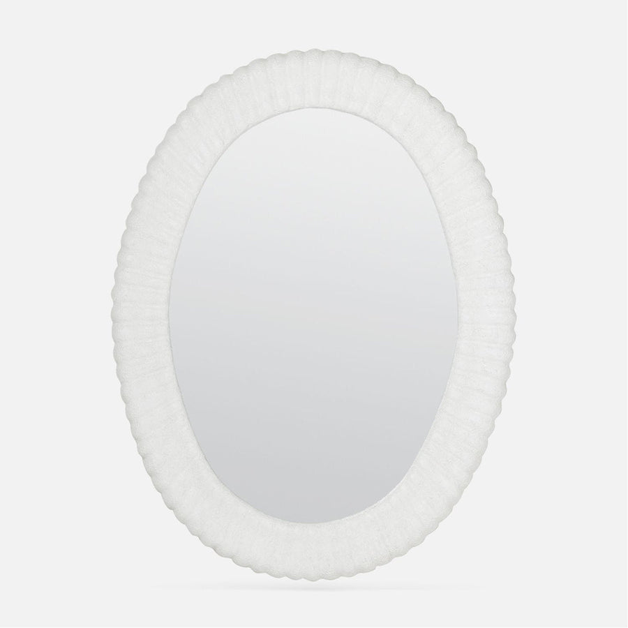 Made Goods Ember Oval Ribbed Mirror with Scalloped Edge